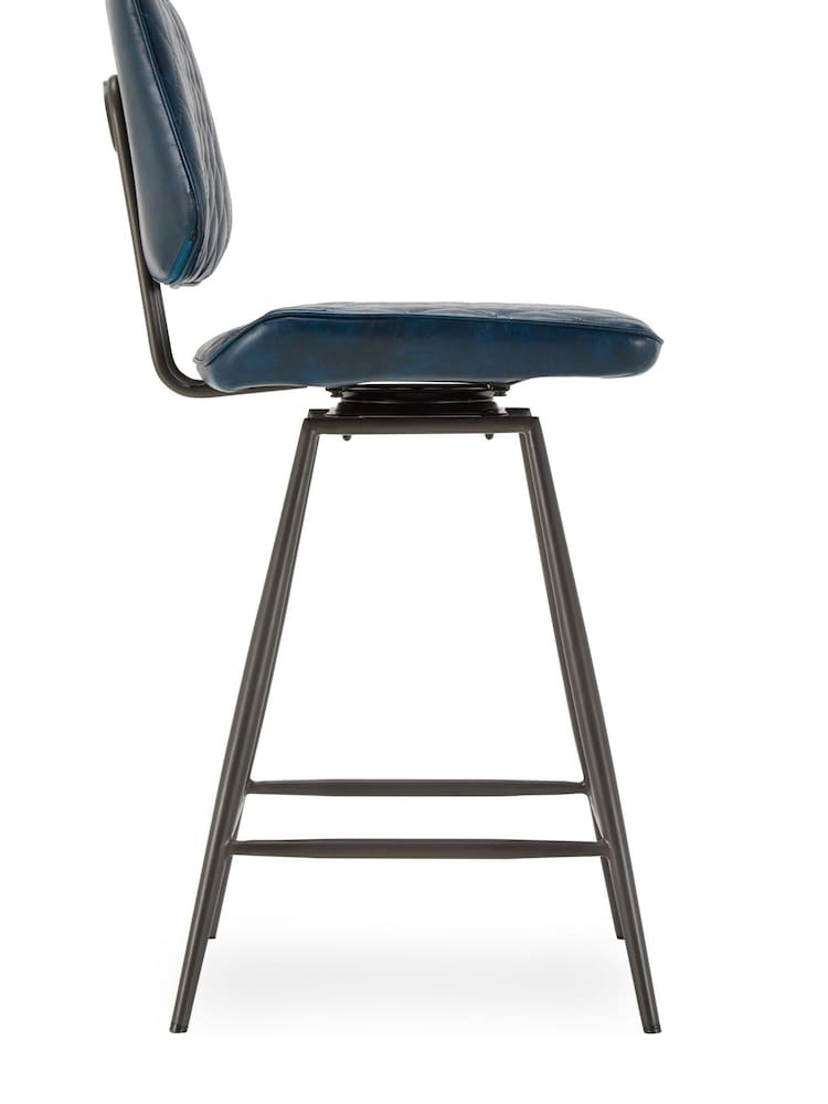 Design Décor Blue Carson Bar Stool - Image 2 of 4