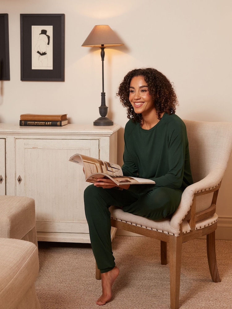 Cyberjammies Green Slouch Jersey Pyjamas Set - Image 1 of 4