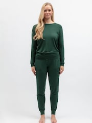 Cyberjammies Green Slouch Jersey Pyjamas Set - Image 2 of 4