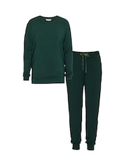 Cyberjammies Green Slouch Jersey Pyjamas Set - Image 4 of 4