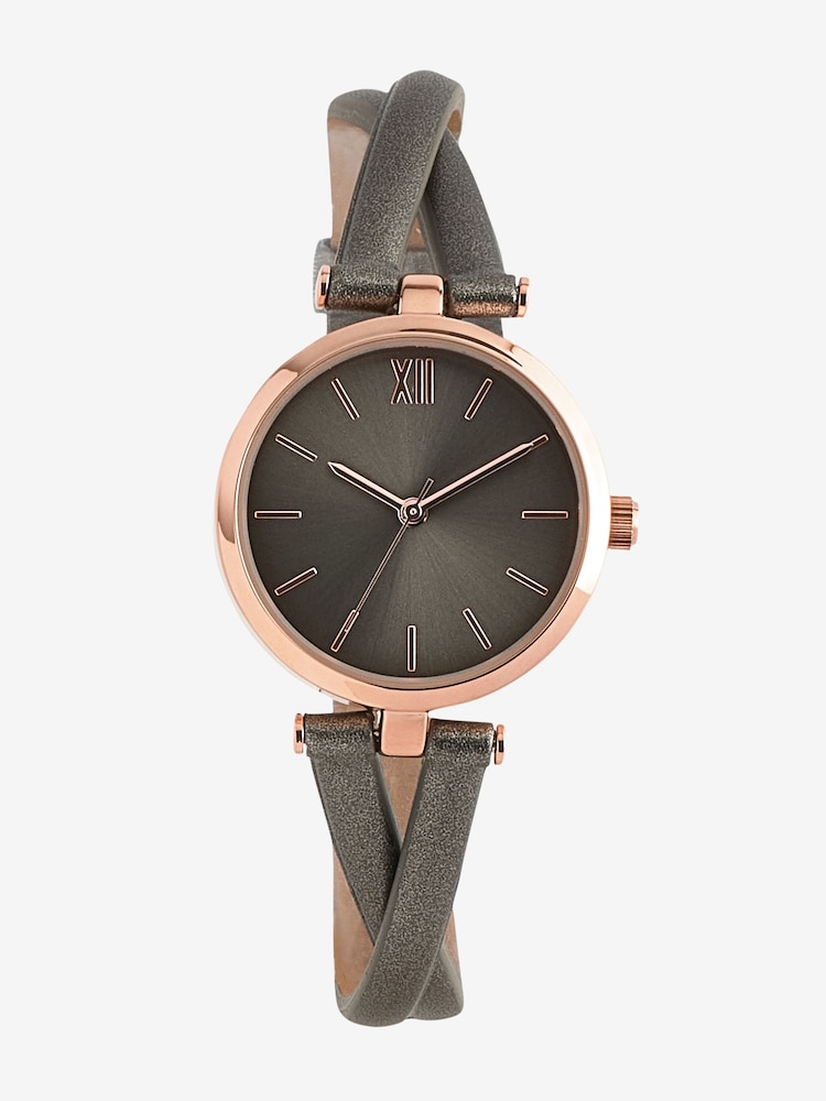 Metallic Cross-Over Strap Watch - Image 2 of 4