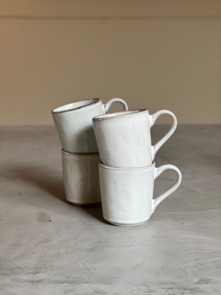 Dutch Rose Set of 4 Grey Small Mugs - Image 1 of 3