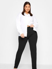 Long Tall Sally Black Slim Leg Stretch Trousers - Image 2 of 4