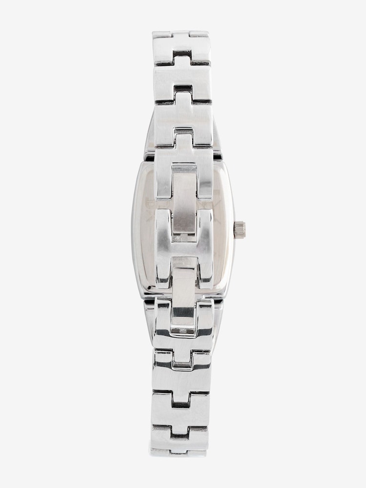 Silver Tone Sparkle Bracelet Cross-Over Watch - Image 2 of 3