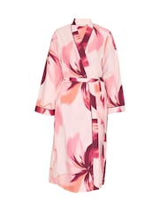 Cyberjammies Pink Floral Print Long Dressing Gown - Image 3 of 3