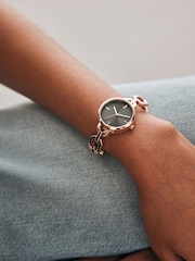 Rose Gold Tone Bracelet Link Watch - Image 1 of 4