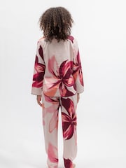Cyberjammies Pink Floral Print Pyjamas Set - Image 3 of 4