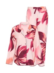 Cyberjammies Pink Floral Print Pyjamas Set - Image 4 of 4