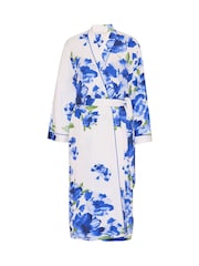 Cyberjammies Blue Floral Printed Jersey Long Dressing Gown - Image 3 of 3