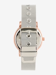 Silver Tone Mixed Metal Sparkle Mesh Watch - Image 3 of 4