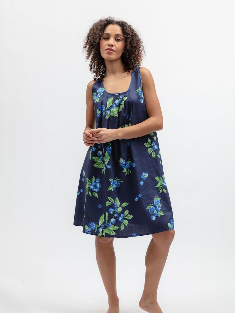 Cyberjammies Blue Fruit Print Short Nightdress - Image 2 of 4 Cyberjammies Blue Fruit Print Short Nightdress - Image 2 of 4