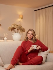 Cyberjammies Orange Slouch Jersey Pyjamas Set - Image 3 of 4