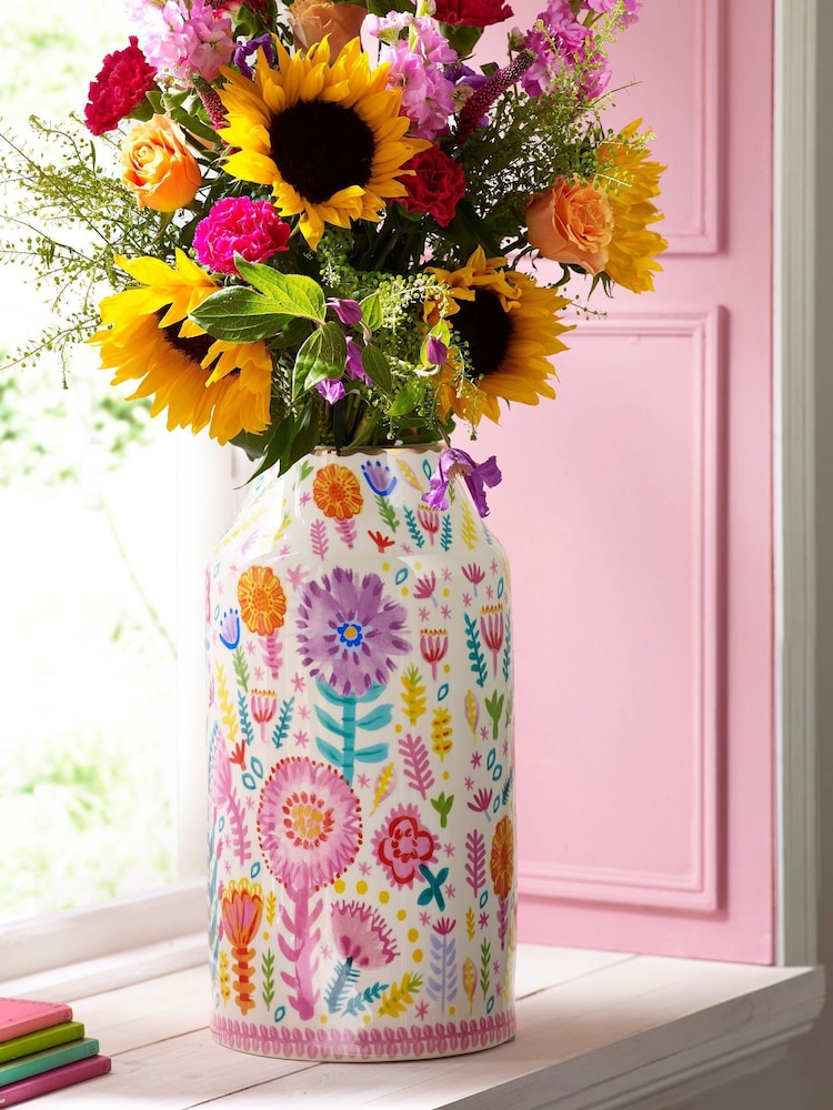 Lucy Tiffney x Next Multi Floral Large Vase - Image 1 of 4