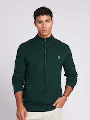 U.S. Polo Assn. Green Mens Knitted Cardigan - Image 1 of 8
