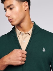 U.S. Polo Assn. Green Mens Knitted Cardigan - Image 2 of 8