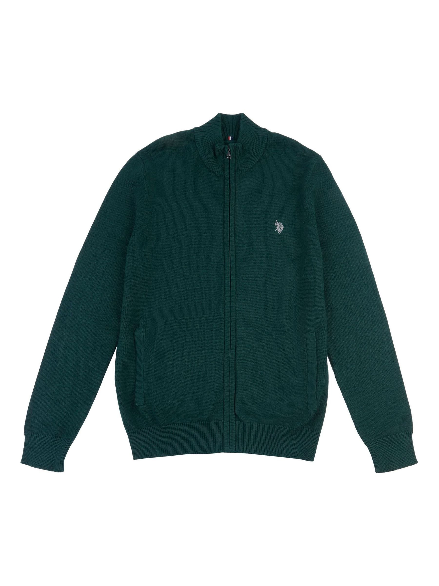 Buy U.S. Polo Assn. Green Mens Knitted Cardigan from Next USA