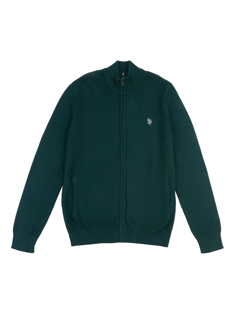 U.S. Polo Assn. Green Mens Knitted Cardigan - Image 6 of 8