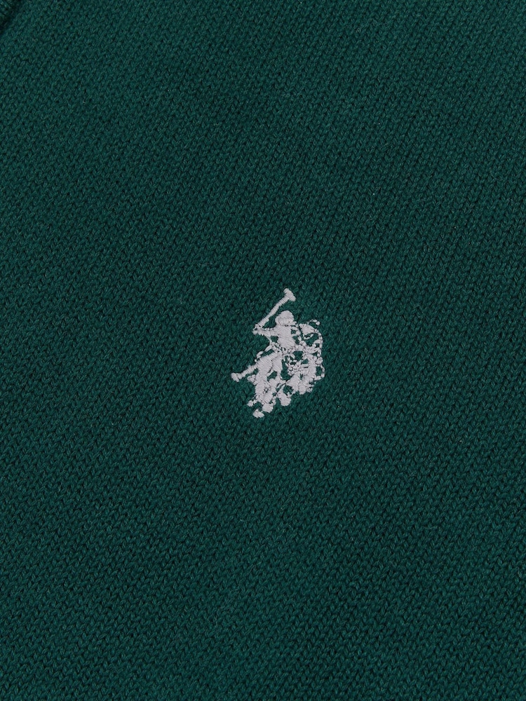 U.S. Polo Assn. Green Mens Knitted Cardigan - Image 8 of 8