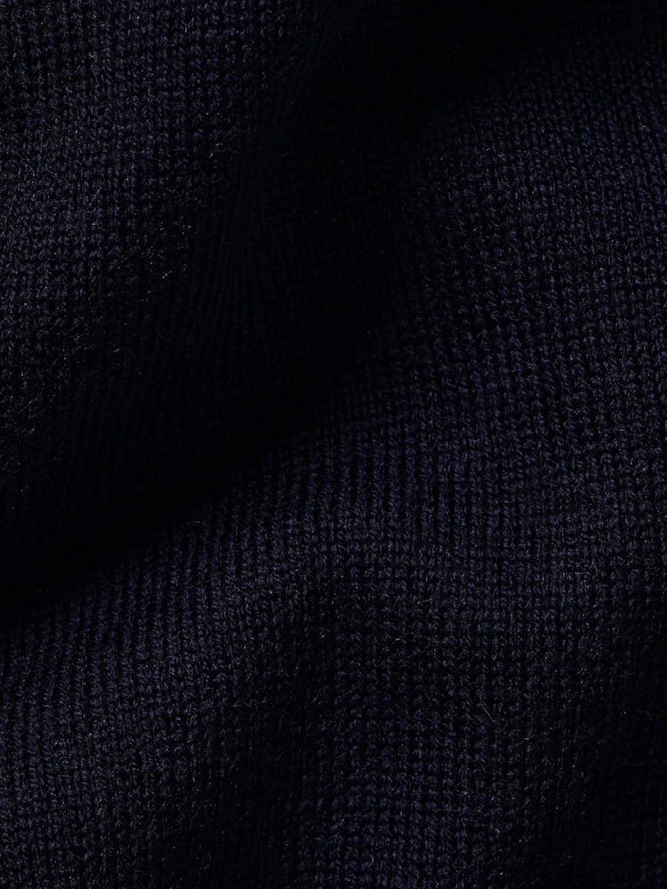 Charles Tyrwhitt Blue Pure Merino Sleeveless Cardigan - Image 6 of 6