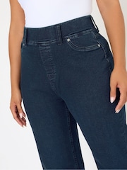 Yours Curve Blue Wide Leg Jeggings - Image 3 of 5