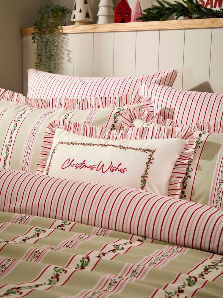 Vantona Christmas Ditsy Rows Cushion - صورة 1 من 2 Vantona Christmas Ditsy Rows Cushion - صورة 1 من 2