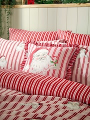 Vantona Pink Christmas Kitsch Santa Cushion - Image 1 of 2