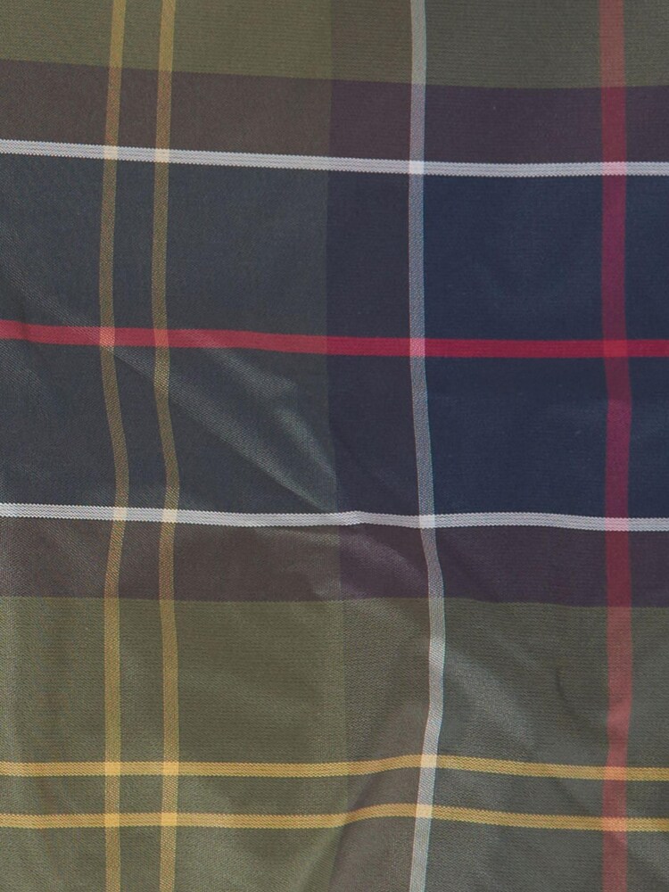 Barbour® Khaki Green Tartan Waterproof Reflective Dog Coat - Image 5 of 5