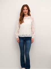 Cream Kit Long Sleeve Lace Blouse - Image 3 of 6