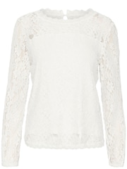 Cream Kit Long Sleeve Lace Blouse - Image 5 of 6