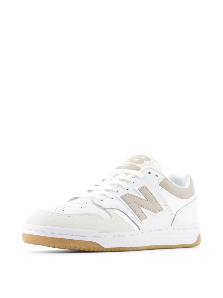 New Balance White/Silver Mens 480 Trainers - Image 3 of 6