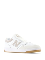 New Balance White/Silver Mens 480 Trainers - Image 4 of 6