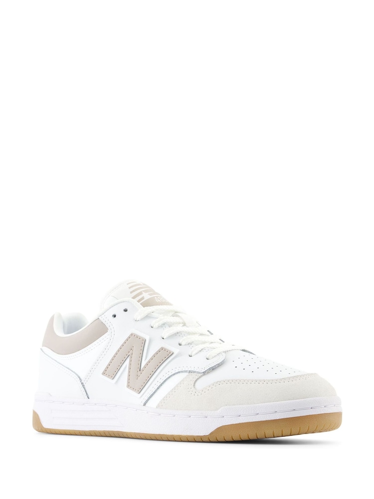 New Balance White/Silver Mens 480 Trainers - Image 4 of 6