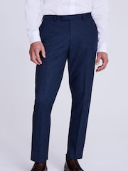MOSS Blue Tailored Fit Flannel Trousers - Image 1 of 2