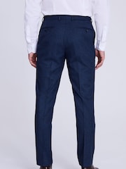 MOSS Blue Tailored Fit Flannel Trousers - Image 2 of 2