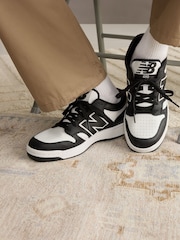 New Balance White/Black Mens 480 Trainers - Image 1 of 13