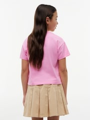 Tommy Hilfiger Pink Rhinestone Logo Relaxed T-Shirt - Image 2 of 5