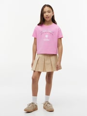 Tommy Hilfiger Pink Rhinestone Logo Relaxed T-Shirt - Image 3 of 5