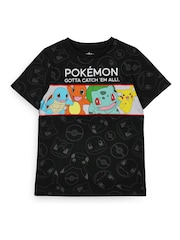 Vanilla Underground Black Boys Pokemon Short Sleeved 100% Cotton T-Shirt - Image 1 of 5