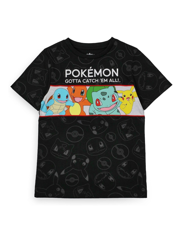 Vanilla Underground Black Boys Pokemon Short Sleeved 100% Cotton T-Shirt - Image 1 of 5