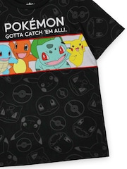 Vanilla Underground Black Boys Pokemon Short Sleeved 100% Cotton T-Shirt - Image 4 of 5