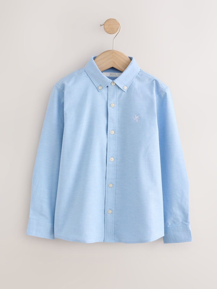 Blue Griffin Embroidery Single Oxford Shirt (3-16yrs) - Image 1 of 4 Blue Griffin Embroidery Single Oxford Shirt (3-16yrs) - Image 1 of 4