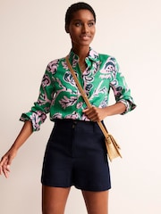 Boden Blue Westbourne 100% Linen Shorts - Image 4 of 6