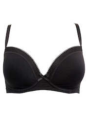 Pour Moi Black Love to Lounge Cotton T-Shirt Bra - Image 3 of 4