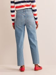 Boden Light Blue Mid Rise Tapered 100% Cotton Jeans - Image 3 of 8