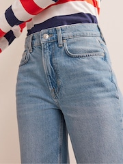Boden Light Blue Mid Rise Tapered 100% Cotton Jeans - Image 6 of 8
