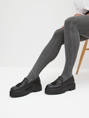 Grey Knitted Tights 1 Pack - Image 1 of 2