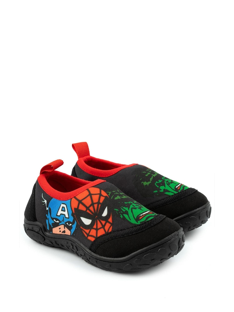 Vanilla Underground Black Kids Marvel Character Aqua Socks - Image 2 of 5
