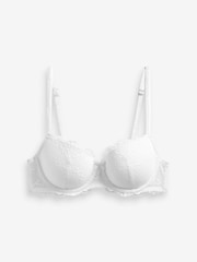 White Pad Balcony Lace Bra - Image 4 of 4