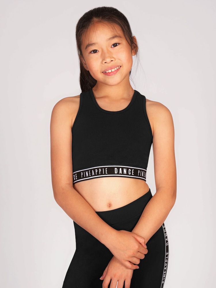 Pineapple Black Tape Hem Midi Crop Top - Image 1 of 6 Pineapple Black Tape Hem Midi Crop Top - Image 1 of 6