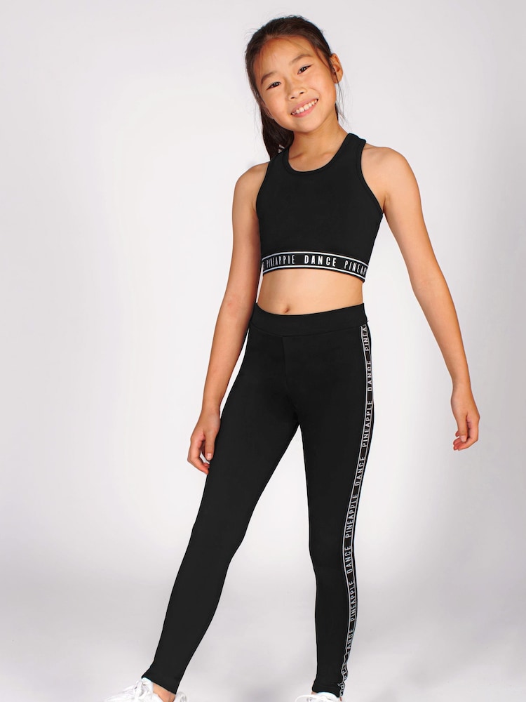 Pineapple Black Tape Hem Midi Crop Top - Image 3 of 6